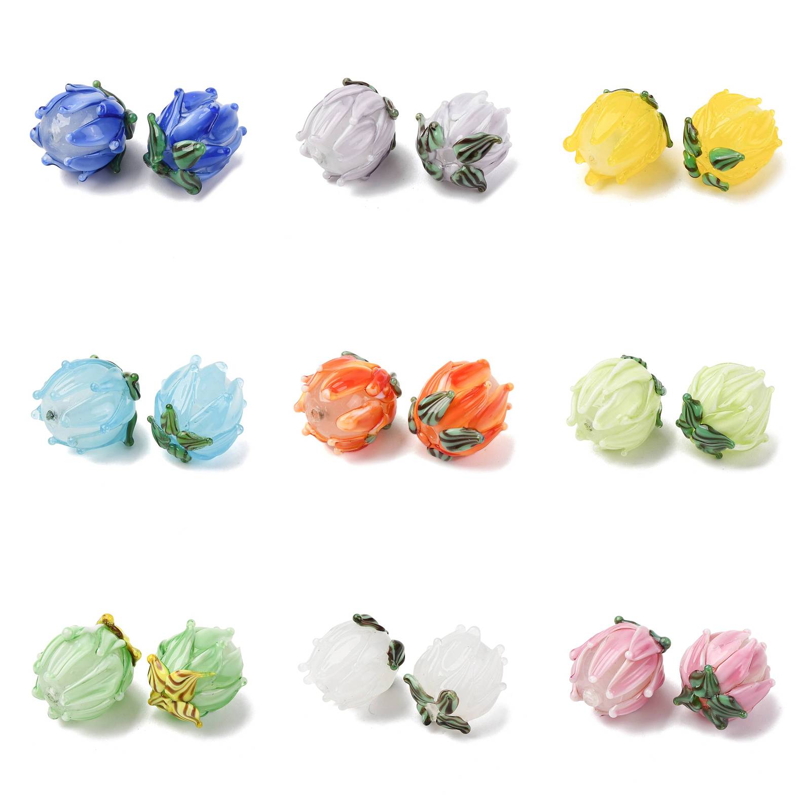Embellishment Crafts - 20 peças de contas de tulipa