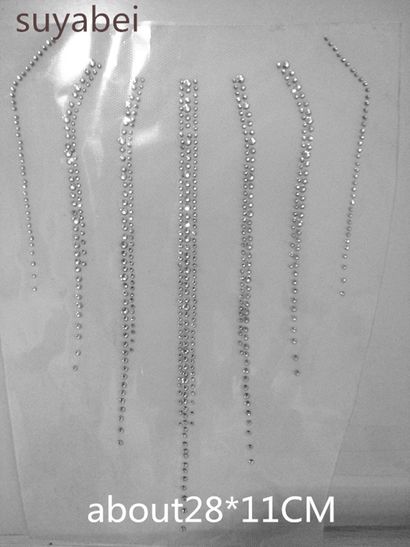 Hotfix Rhinestone Sheet - 2 peças/lote Aplique de Strass Termocolante