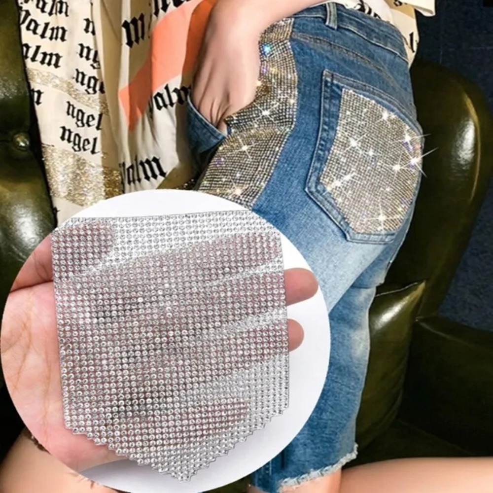 Hotfix Rhinestone Sheet - Luxo strass remendos jean applique roupas