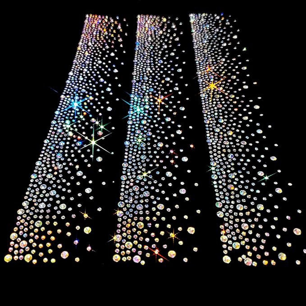 Hotfix Rhinestone Sheet - Decalque de strass termocolante de tamanho