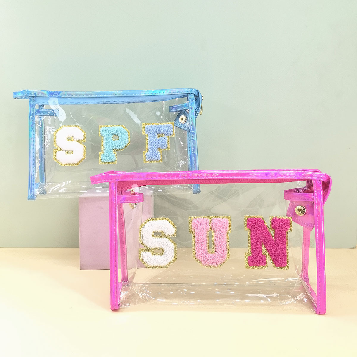 Craft Embellishment Storage - Nova bolsa de maquiagem bordada com