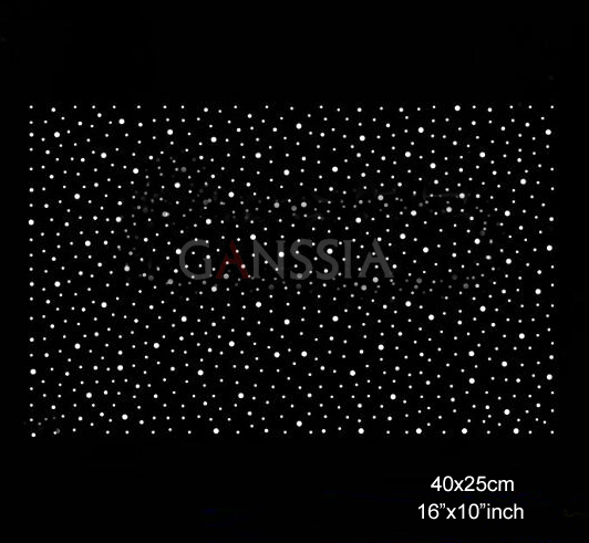 Hotfix Rhinestone Sheet - 4 pçs/lote (40x25cm) estrelas elegantes hotfix