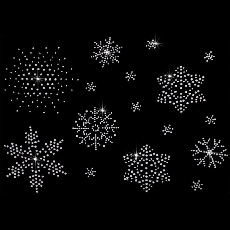 Hotfix Rhinestone Sheet - Snowflake Ferro em transferências Rhinestone, Hotfix