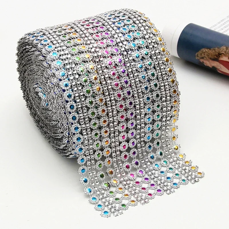 1 jarda 16 fileiras de cristal - Hotfix Rhinestone Sheet avaliação e preço