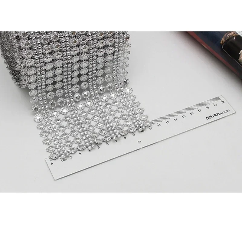 1 jarda 16 fileiras de cristal - Hotfix Rhinestone Sheet avaliação e preço