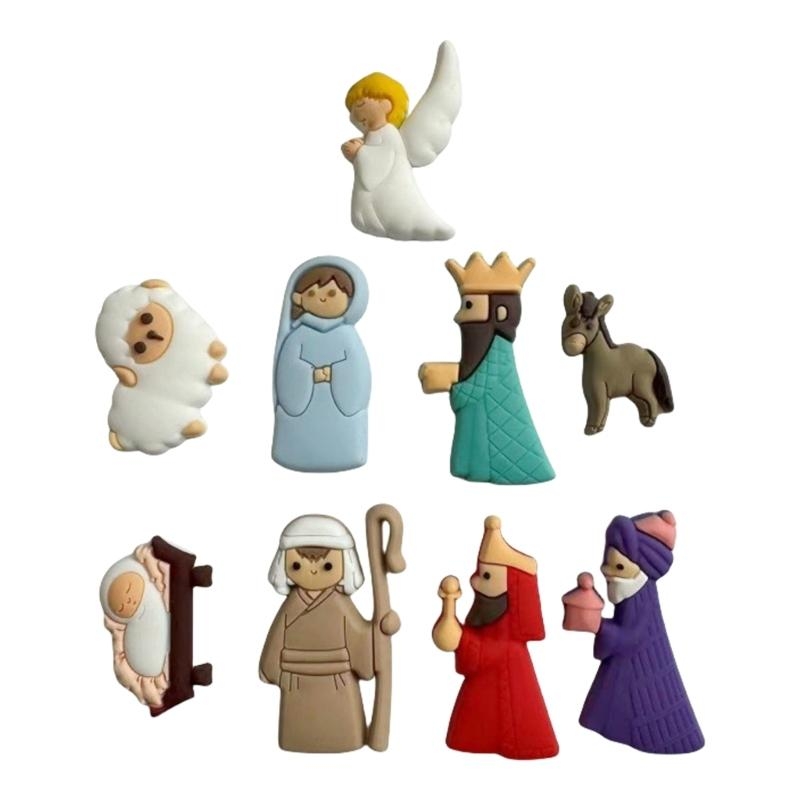 G6KF 9PCS/Set Nativity Scene P - Christmas Craft Embellishment avaliação e preço