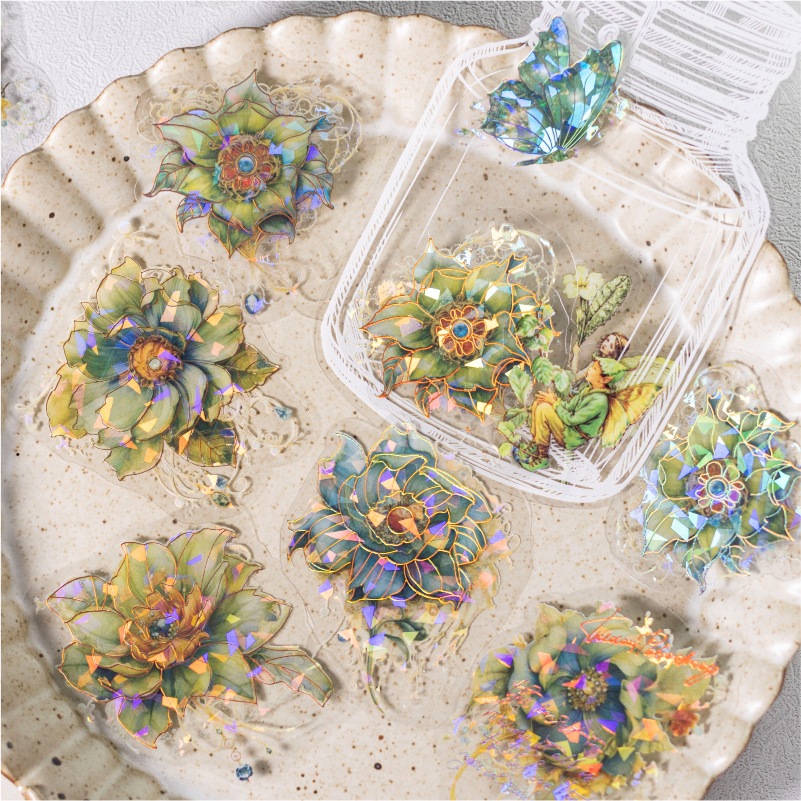 Adesivos florais perolados - 2 - Embellishment Crafts avaliação e preço