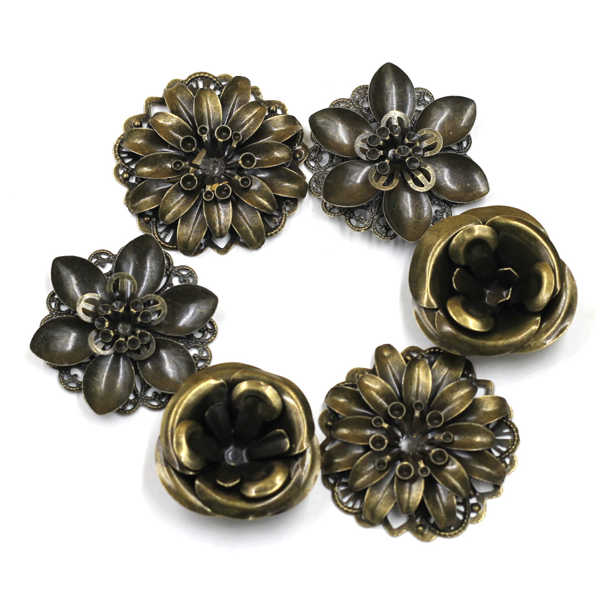 6 pçs enfeites combinação flor - Embellishment Crafts avaliação e preço