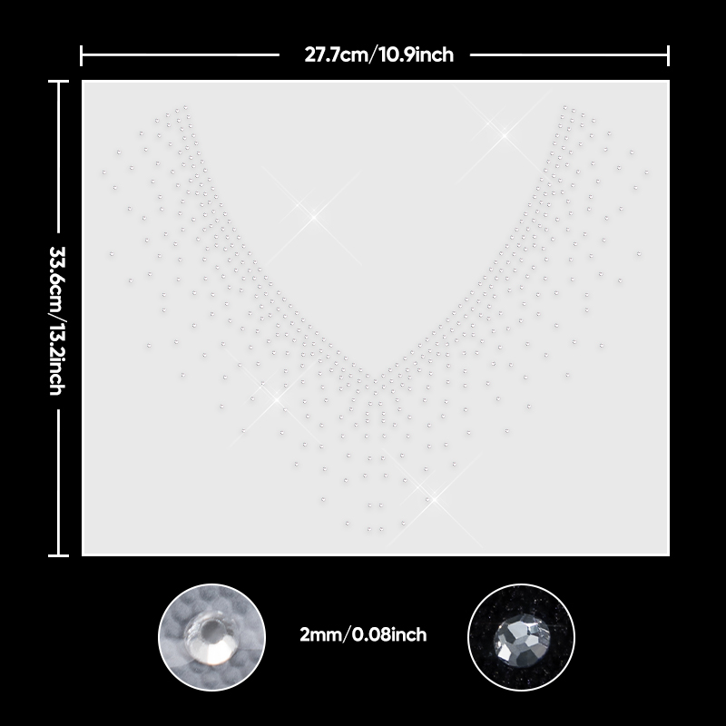 QIAO 1/2/4/6 Peças Adesivos Te - Hotfix Rhinestone Sheet avaliação e preço
