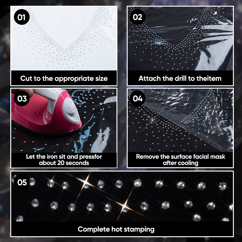 QIAO 1/2/4/6 Peças Adesivos Te - Hotfix Rhinestone Sheet avaliação e preço