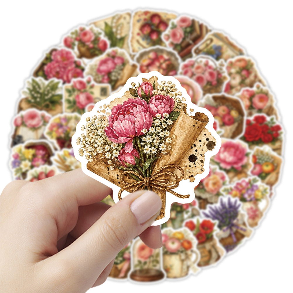 50 Adesivos Florais Vintage Re - Embellishment Crafts avaliação e preço
