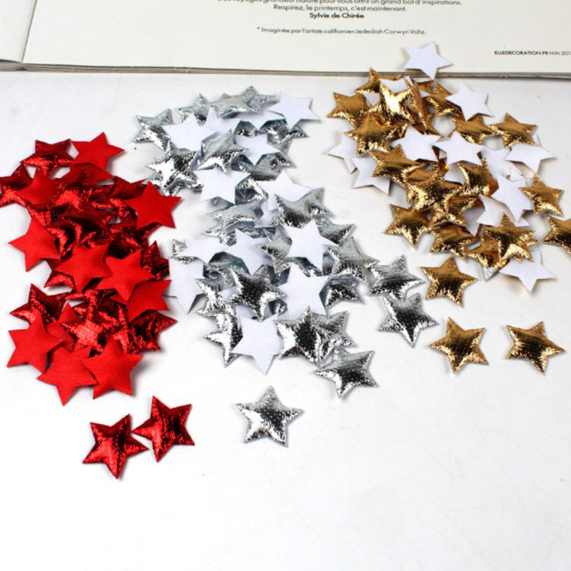 100 pçs estrelas douradas/prat - Christmas Craft Embellishment avaliação e preço